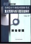 全国会计专业技术资格考试重点预测与练习题答案解析  中级  财务管理