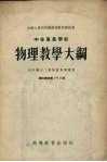 中等专业学校  物理教学大纲  三年制的工业性质专业适用  课程总时数195小时 封面