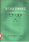 航空科技资料主题表  字顺主题表  中  H-R