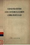 天津市郊区农业社各种主要作物劳动定额和计酬标准试行办法