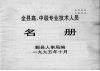 全县高、中级专业技术人员名册 封面