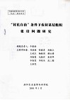 村民自治条件下农村基层组织建设问题研究