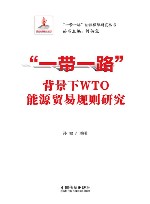 一带一路法律保障研究丛书  一带一路背景下WTO能源贸易规则研究