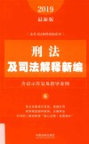 法及司法解释新编系列  刑法及司法解释新编  含请示答复及指导案例  2019最新版