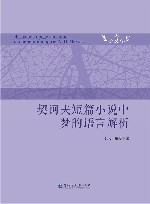 契诃夫短篇小说中梦的语言解析 封面