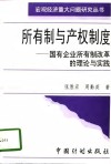 所有制与产权制度  国有企业所有制改革的理论与实践