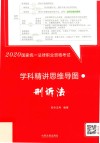 2020国家统一法律职业资格考试学科精讲思维导图  刑诉法