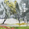 湖上纪事  冯鸣水彩画封面